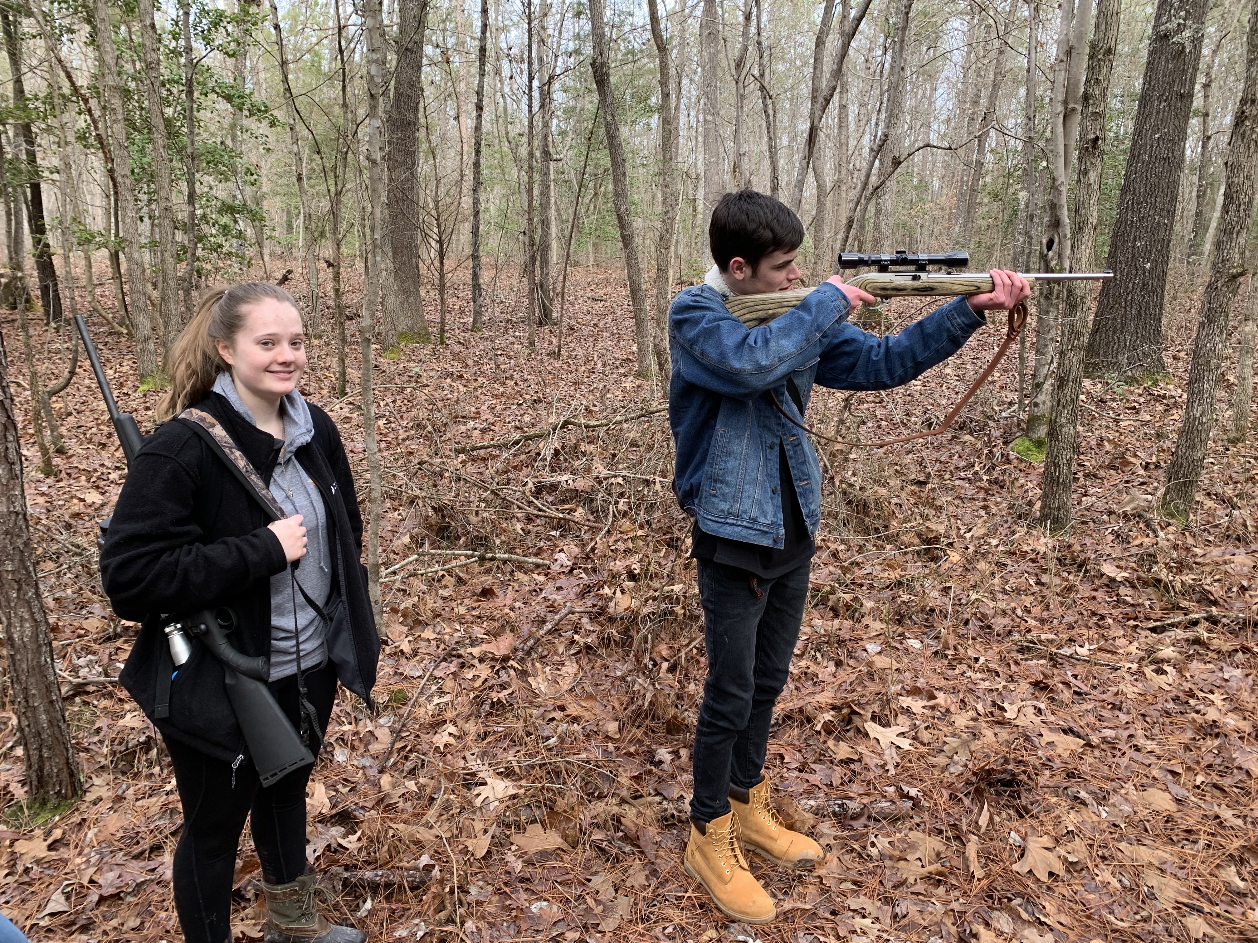 A kid taking a shot